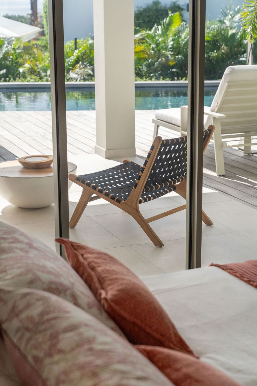 La terrasse privée, au bord de la piscine — Villa Chablis, Saint-François, Guadeloupe